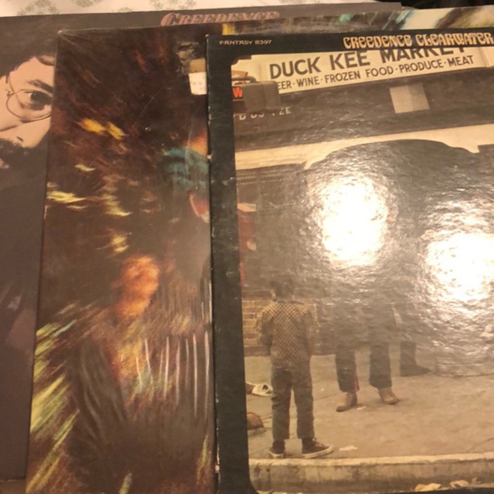 3 Credence Clearwater Revival Records Original Fantasy Label